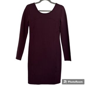 Athleta WINTER Dress Womens S HEAVY Casual Ponte Knit Stretch Long Sleeve Zip
